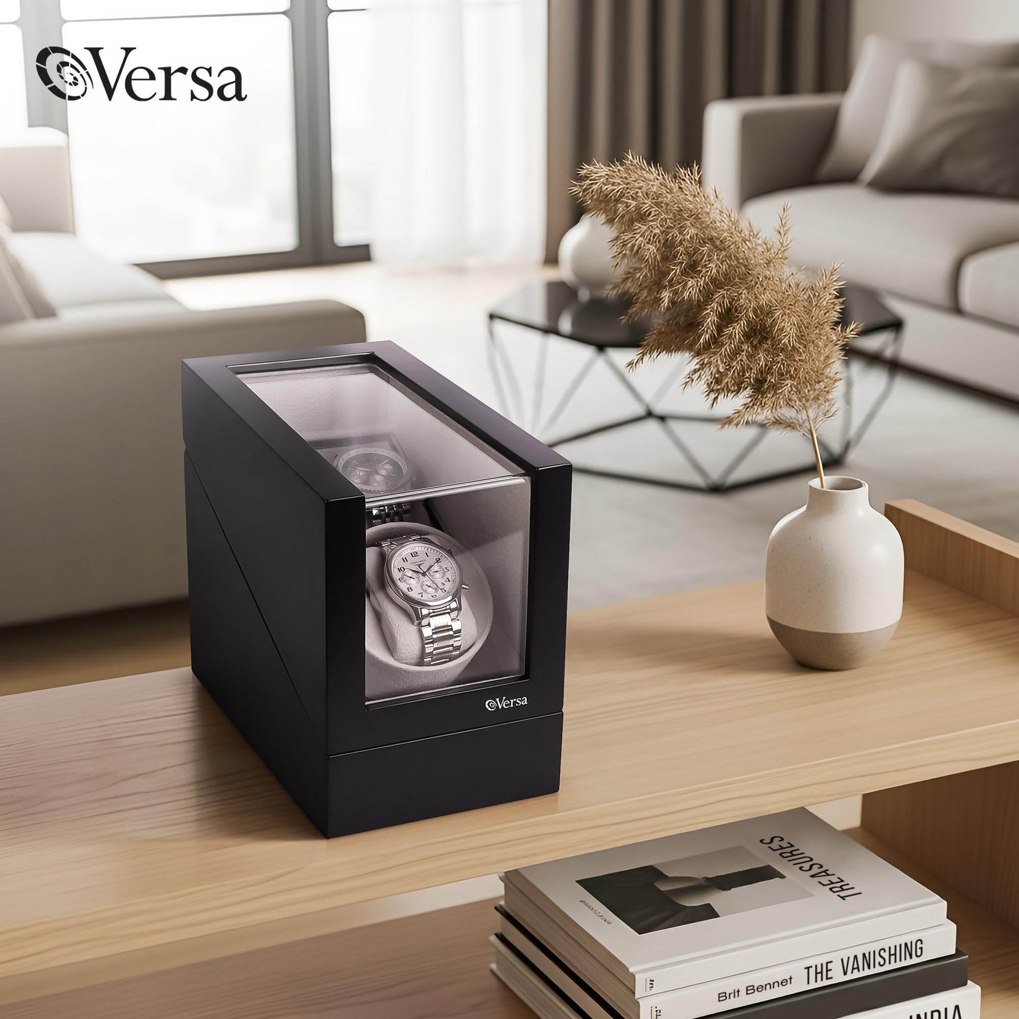 Versa Einzelner Uhrenbeweger Automatischer Uhrenbeweger für Automatikuhren Uhrenbeweger mit Aufbewahrung Kompatibel mit Rolex