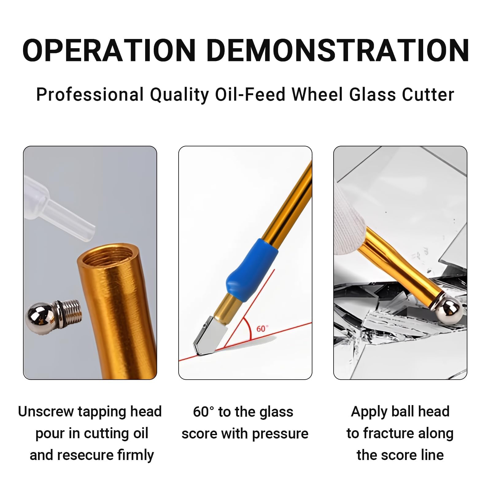 Glassnijder Professionele Geüpgradede Diamantgetipte Glassnijders Tool 3 10 Mm Met Handvat Carbide Wolfraamlegering Handvat Ook Oliegesmeerd Glas Snijden