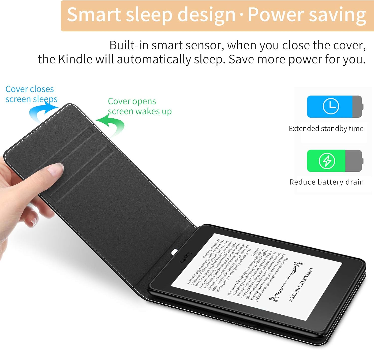 Infiland Kindle Paperwhite 2018 Case, Multiple Angle Stand Case Cover Compatible with All-New Kindle Paperwhite 10th Generation 6" 2018 Release(Auto Wake/Sleep),Mint Green
