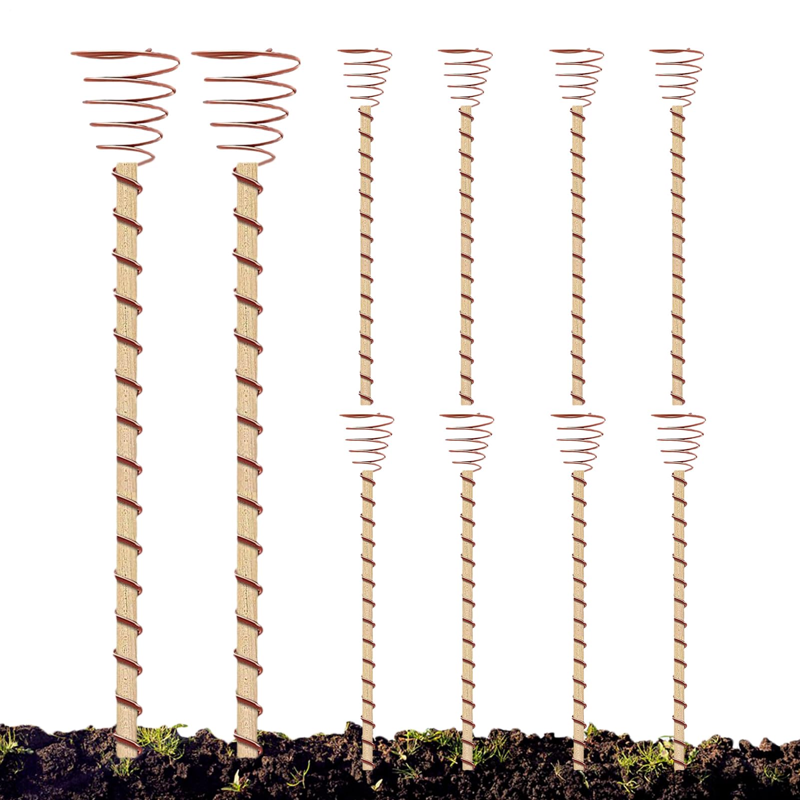 Antenna in Rame per Elettrocoltura | Aste per Elettrocoltura da 35 cm - 10 pezzi lunghi di da Giardino e Bobine in Rame per le Piante, Attrezzi da Giardino - per SuppPiante da e