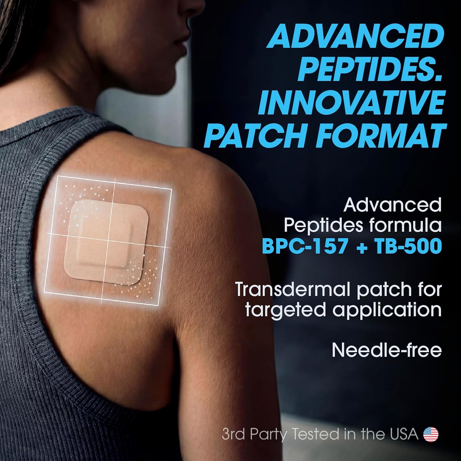 Peptide Recovery Patch - Transdermal Wellness Patch for Muscle & Joint Recovery - Wearable Fitness Recovery Support (10 Pack)