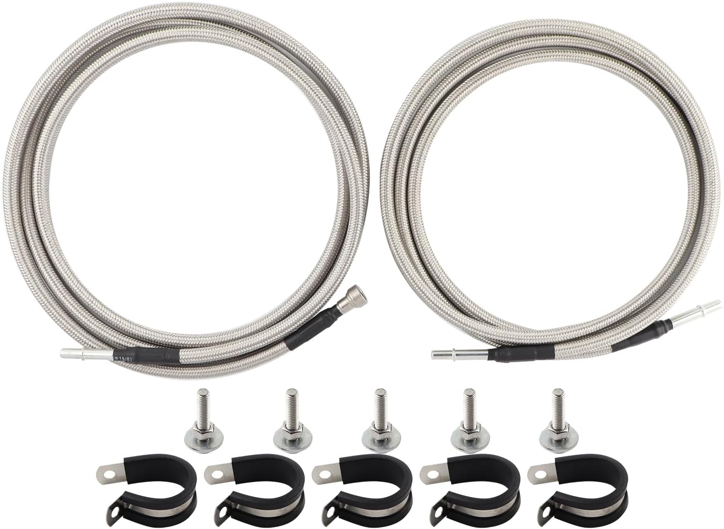 MUCO Stainless Fuel Line kit 819-876 Flexible Braided Lines Stainless Steel for GMC Sierra Chevy Silverado 2500 3500 HD Crew Cab 6.0L 8.1L V8 2004 2005 2006 2007 2008 2009 2010