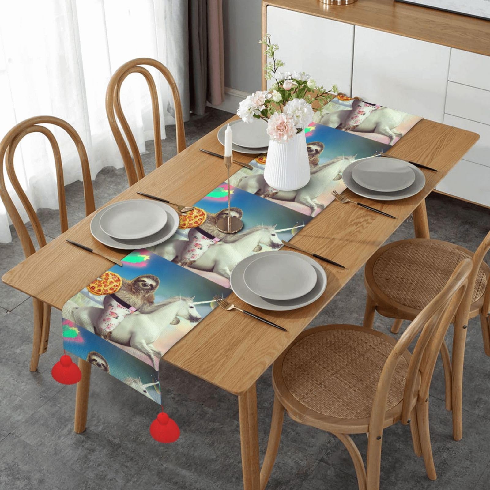 Chemin de table de Noël paresseux amusant pour partager des éclats de rire en famille