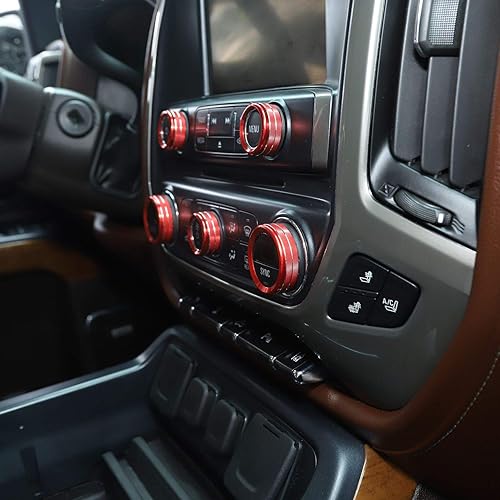 Miniatura 5 de Voodonala para Silverado Radio AC Pomos de aire acondicionado, botón central de consola interruptor de consola para Chevy Silverado GMC Sierra