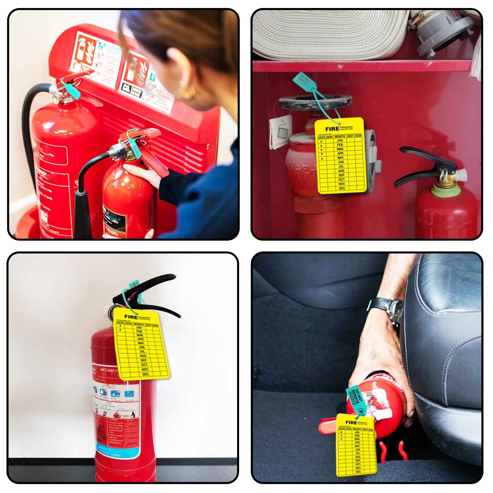 Fire Extinguisher Tags - Monthly Inspection Kit -4 Fire Extinguisher Tags - Monthly Inspection Kit -4