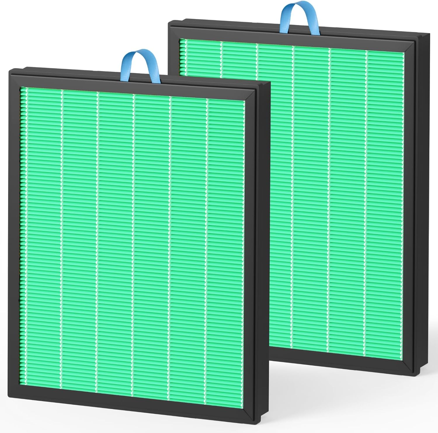 Fil-fresh Vital 100S Replacement Filter, Compatible with LEVOIT Vital 100S Air Purifier, 3-in-1 H13 True HEPA & Activated Carbon, Replace Vital 100S-RF-TX, Green, 2-Pack Vital 100S-Gases Absorber