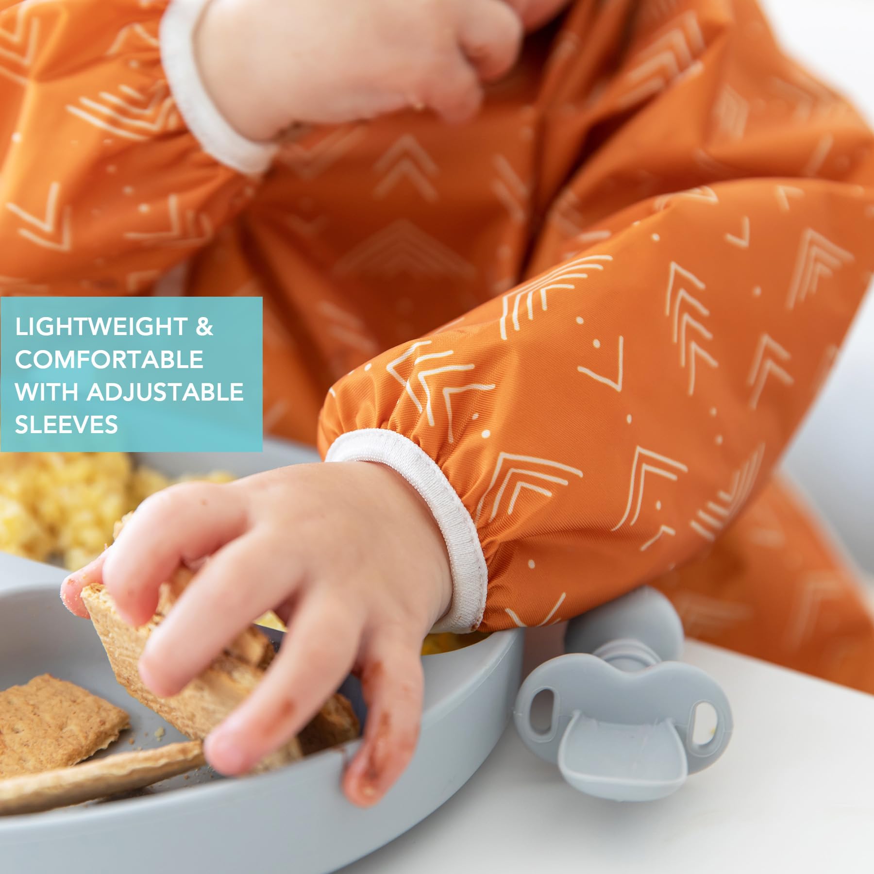 Bumkins Disney Ärmellätzchen für Mädchen oder Jungen, Baby und Kleinkind für 6–24 Monate, unverzichtbares Muss zum Essen, Füttern, Baby-LED-Entwöhnungsbedarf, langärmelig, schmutzabweisend,