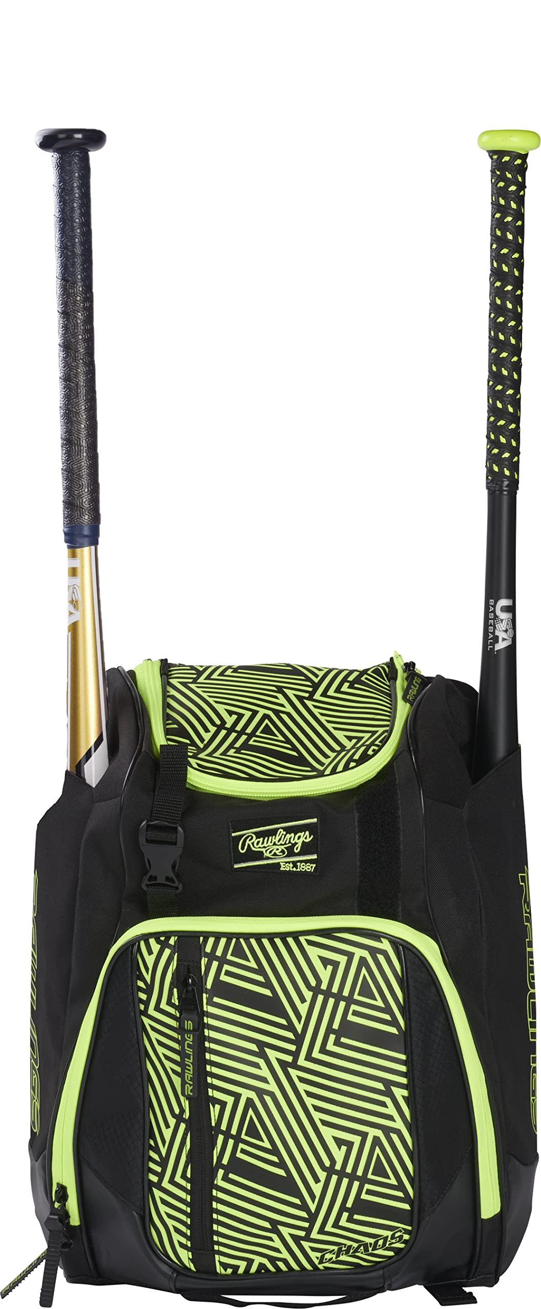 Rawlings Chaos Rucksacktaschen-Serie, Jugendliche, Baseball- und Fastpitch-Softball, mehrere Farben