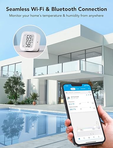 Miniatura 2 de Govee Mini termómetro higrómetro WiFi H5151 Bundle con Govee WiFi Digital higrómetro termómetro H5103 para interior hogar dormitorio