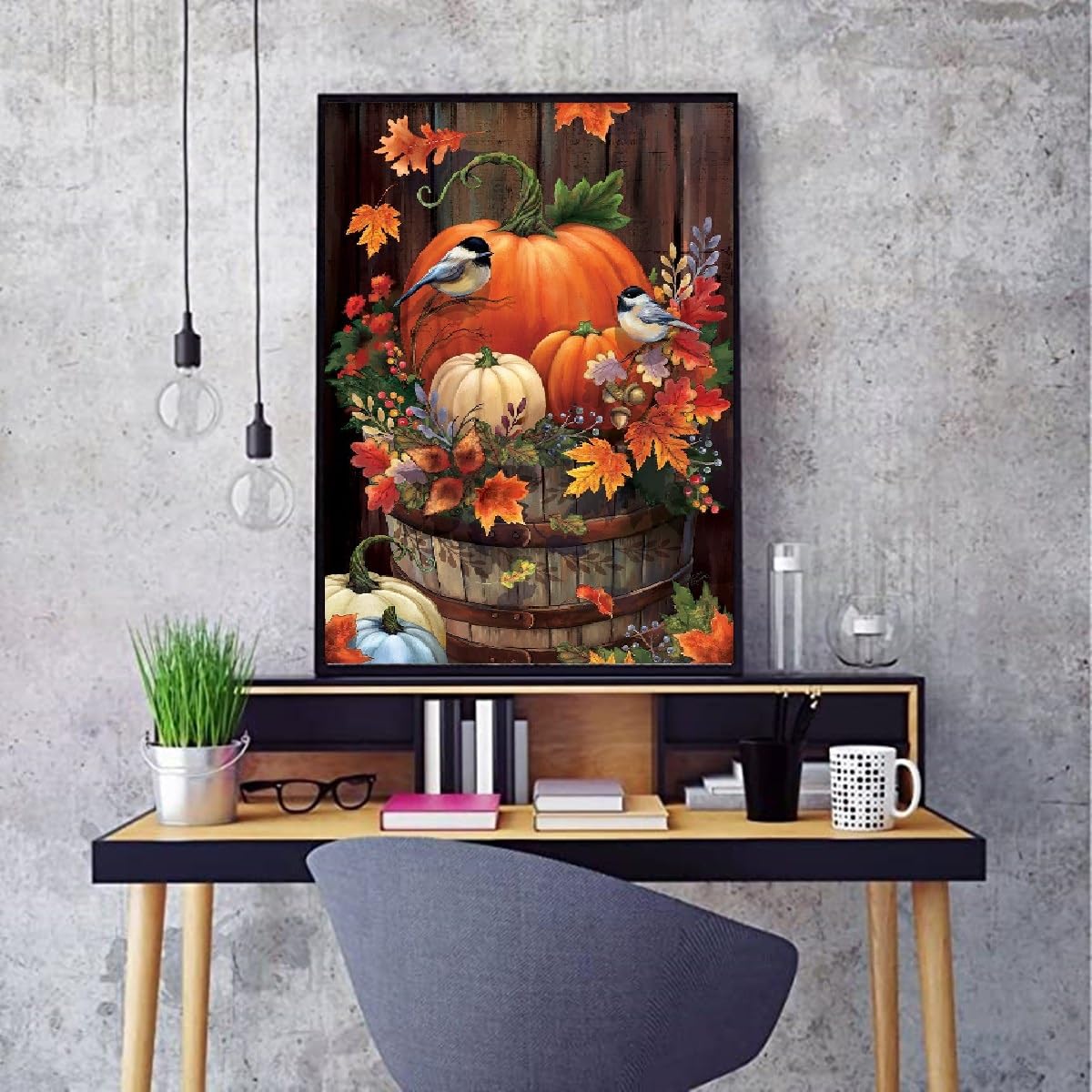 MjhRcll Kits De Peinture Diamant D'automne Pour Adultes, Kit D'art