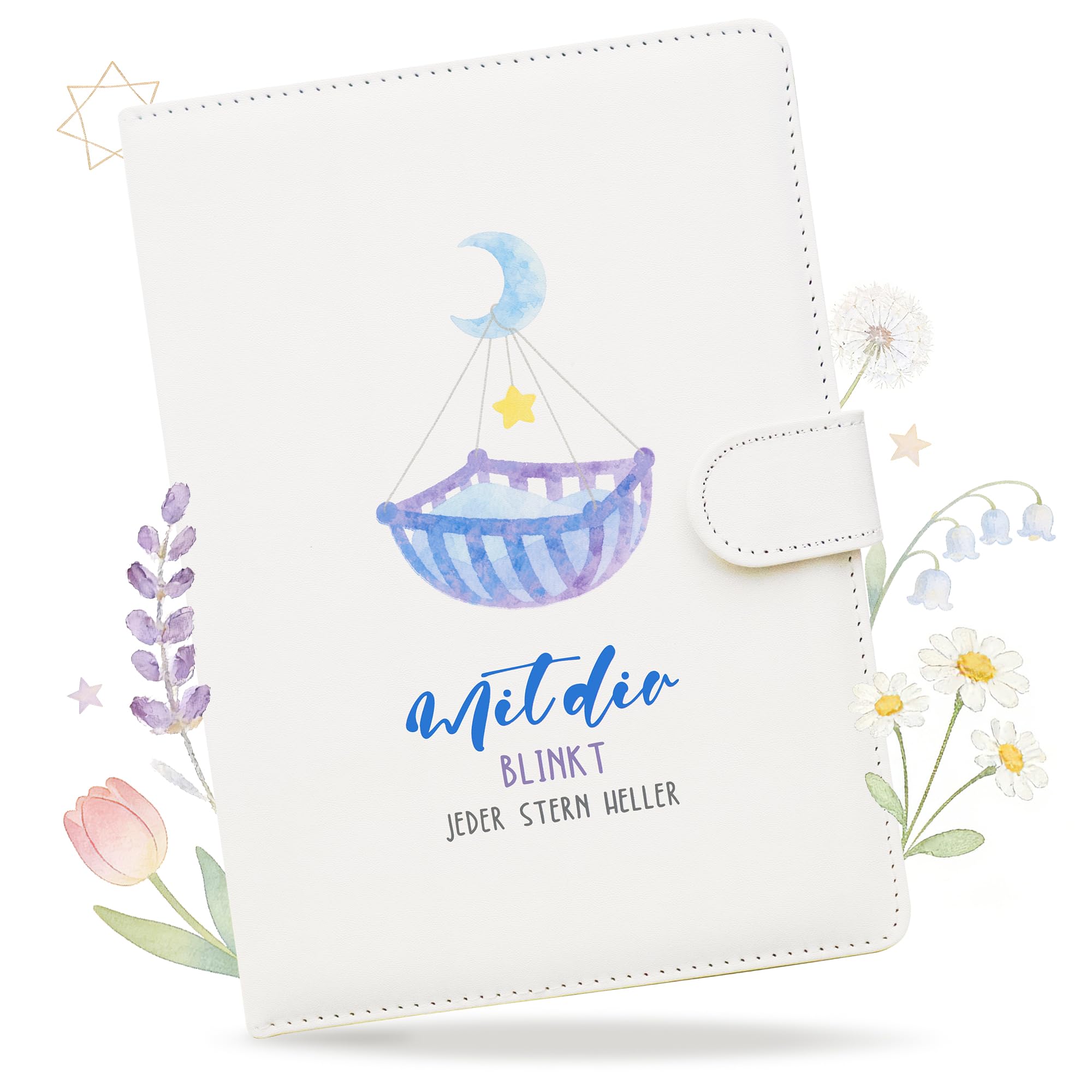 BIROYAL Mutterpass Schutzhülle Leder, Mutterpasshülle & U-Heft Hülle Mit Magnetverschluss, Mutterkindpasshülle zur Aufbewahrung von Versicherungskarten, Ultraschallbildern und Impfpass usw