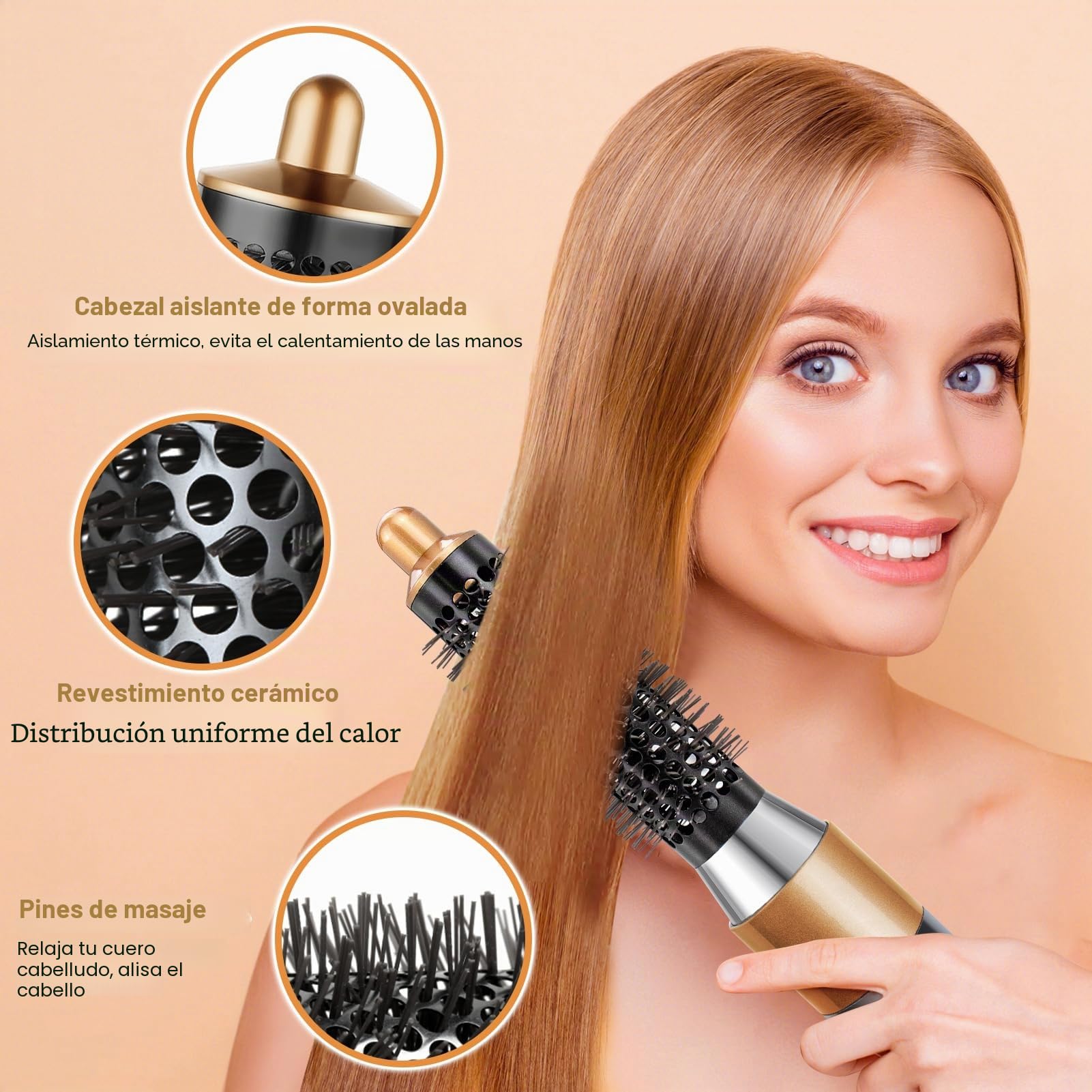 Chuancheng Accesorio de cepillo voluminizador redondo pequeño de 20 mm para Dyson Airwrap HS01/HS05, accesorios de peinado