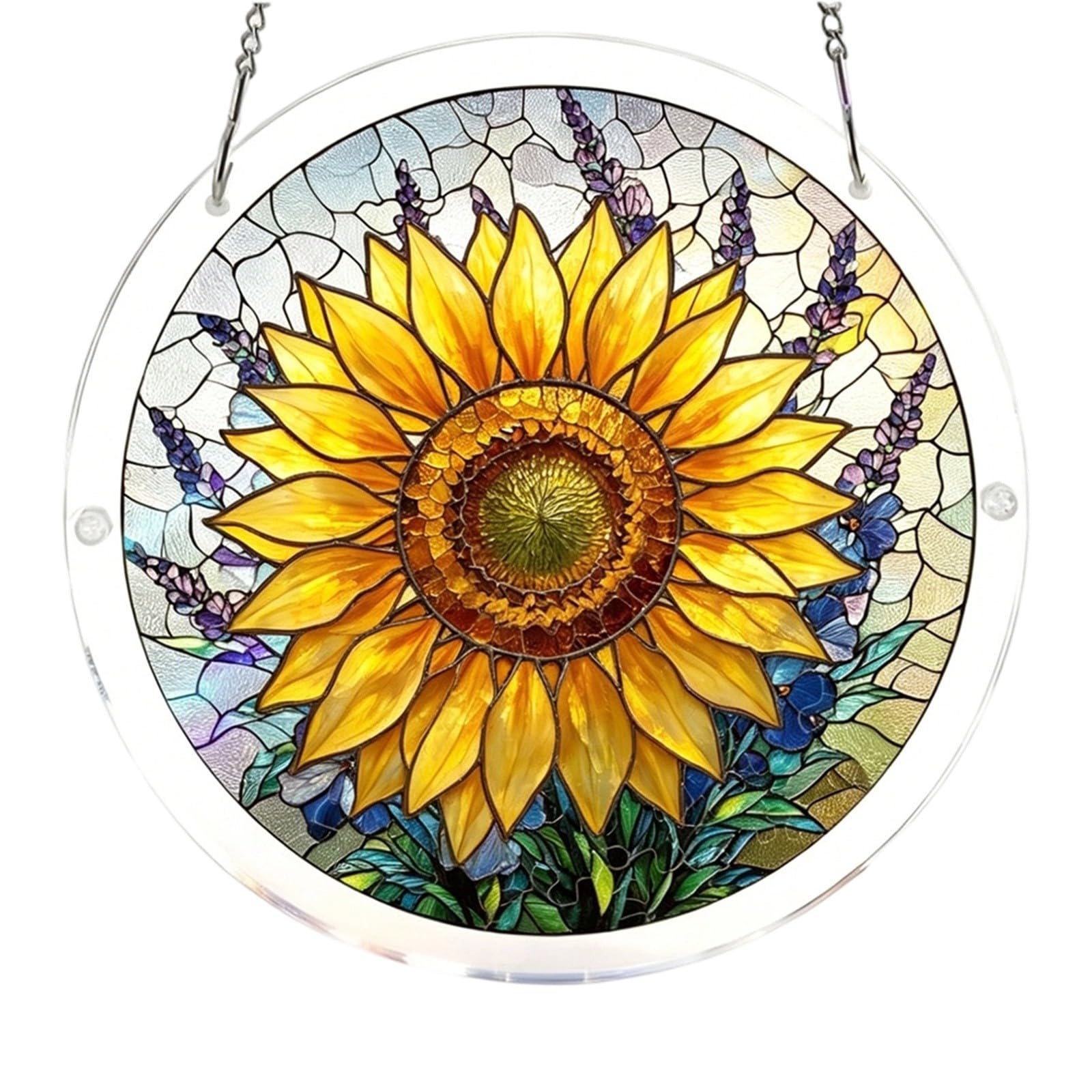 Acrylic Jigsaw Puzzle Suncatcher,Acrylic Puzzle Suncatcher,for Doors Garden and Window Hanging&Birthday Mom Women Adults Gift-19 CM,A — view 47