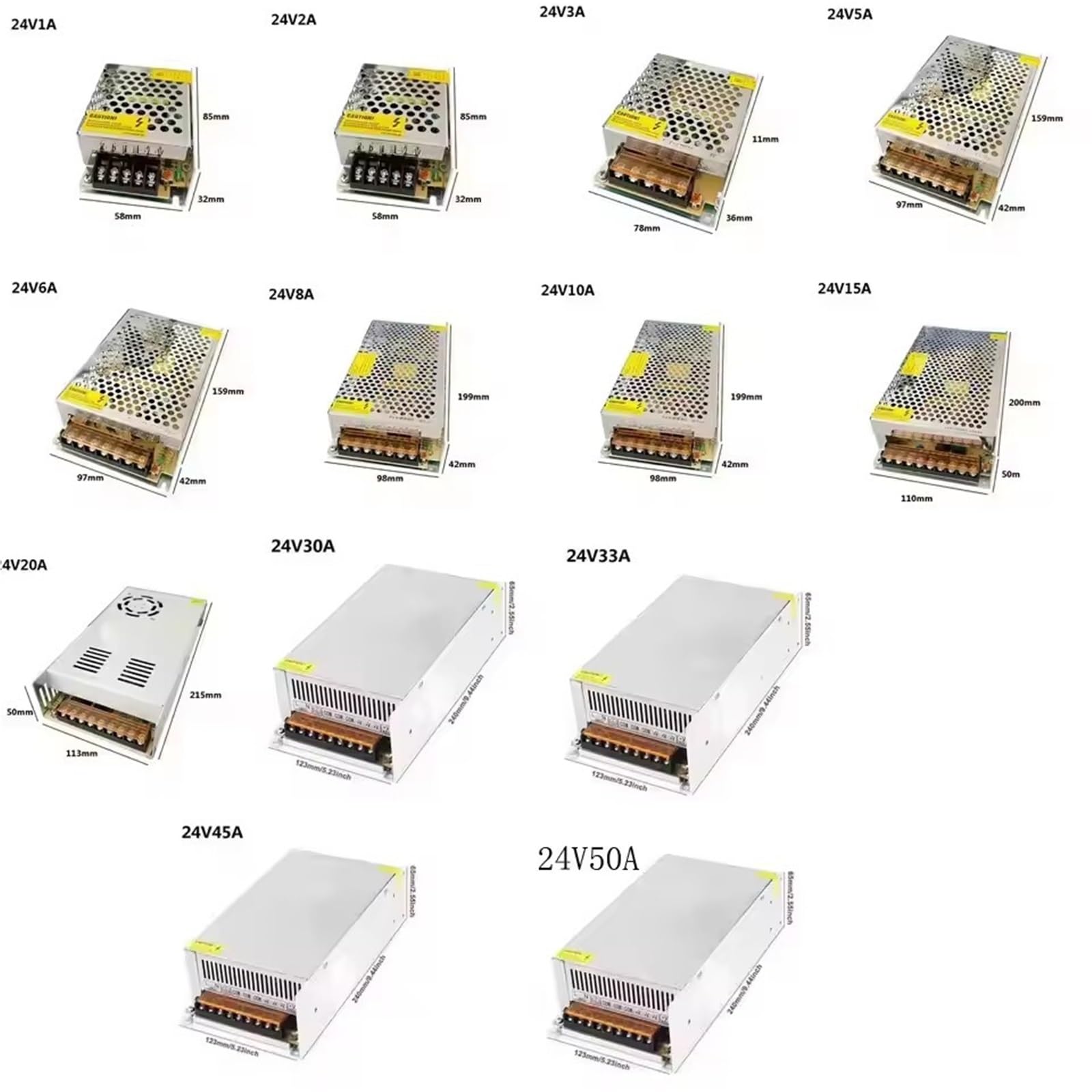 LED-Adapter-Netzteil SMPS AC 110V 220V auf DC 24V 1A 2A 3A 5A 10A 20A 30A 40A 50A 60A Schaltnetzteil 1 Stück(110 V,3A)