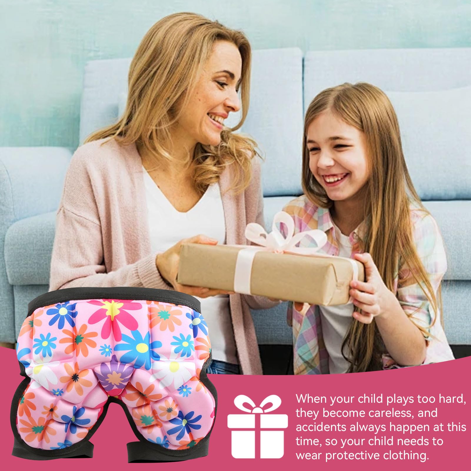 Protezione posteriore spessa per bambini, cuscinetti per glutei per bambini, pantaloni corti, cuscinetti per pattinare, protezione per glutei, protezione per i glutei