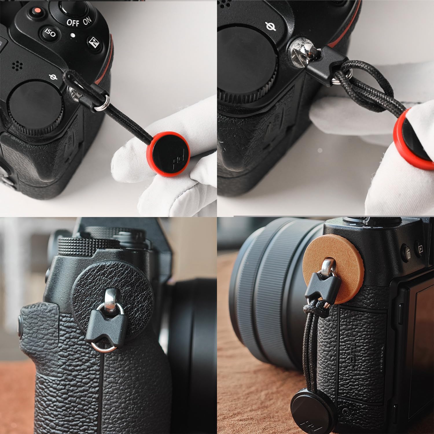 LULUORNG 10PCS Oval Camera Strap Adapter Rings Stainless Steel Compatible with Round Hole Strap Mounts Includes Protective Sleeves Diameter 1.0 mm image 3