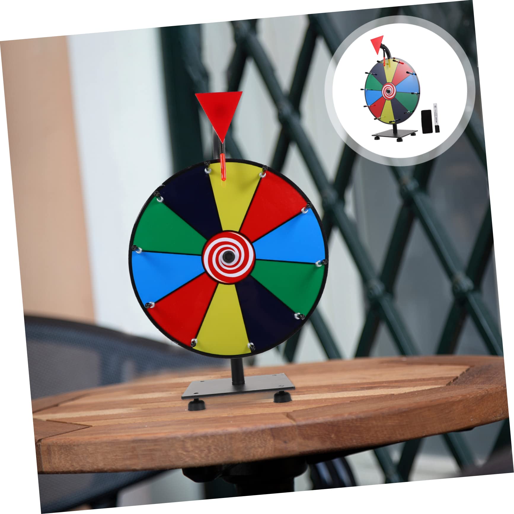 MUSISALY 1Set Funny Erasable Prize Wheel Compact Tabletop Spinning Wheel for Parties Classrooms Trade Shows Design with Wipe Clean Surface for Endless Fun