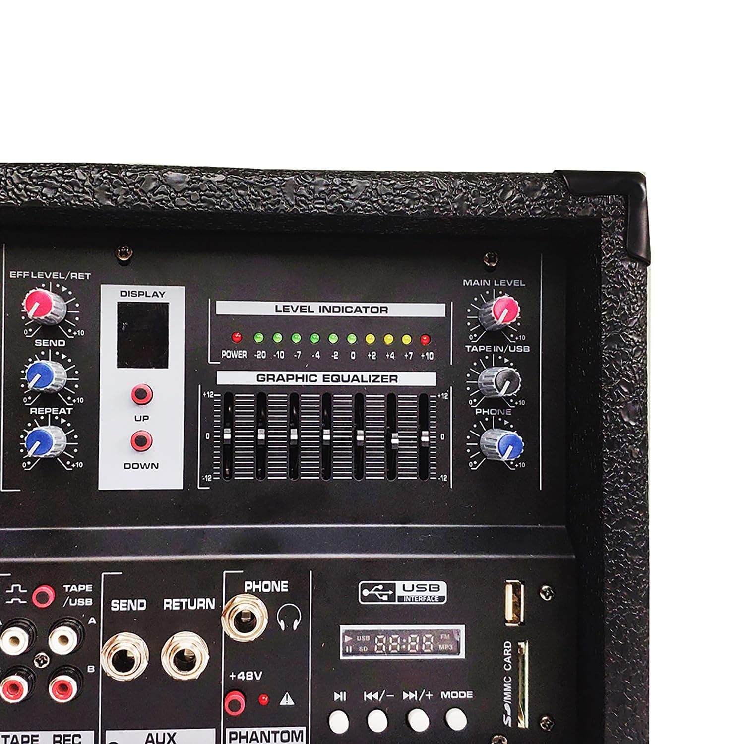 DJ-Controller, Professioneller Hochleistungsmixer EB8 im Kastenformat mit Leistungsverstärker. 8 Kanäle mit Leistungsverstärker