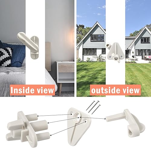 Miniatura 6 de Kit de repuesto de pestillo de puerta de pontón, 4 pestillos de puerta de pontón que se adaptan a marcos cuadrados de 1-1.25 pulgadas, pestillos de