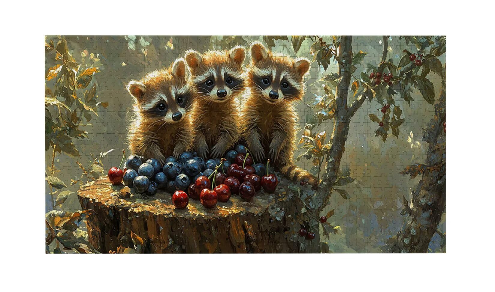 Puzzle 1100 Puzzle Erwachsene, EIN Herausforderndes Rätsel, Puzzles-Geschenk 87x42cm, Puzzlespiele für Die Ganze Familie, Geschenke für Frauen Männer, Thema: Tiere Kleine Waschbären j-187