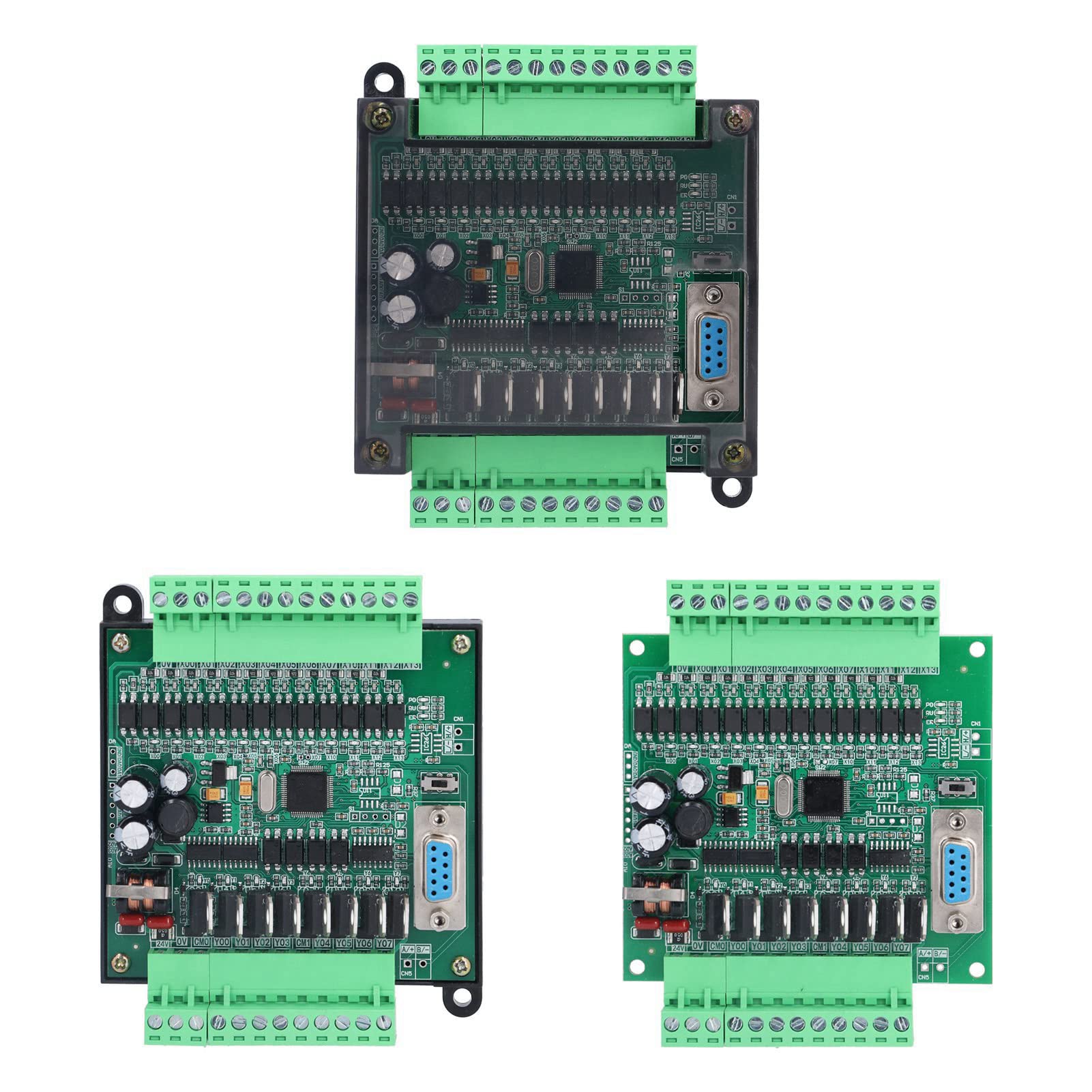 PLC Scheda di Controllo Industriale DC 24V Controller Logico Programmabile Relè 12 Ingresso 8 Uscita 2N20MT per il Controllo di Automazione Industriale(with Base)