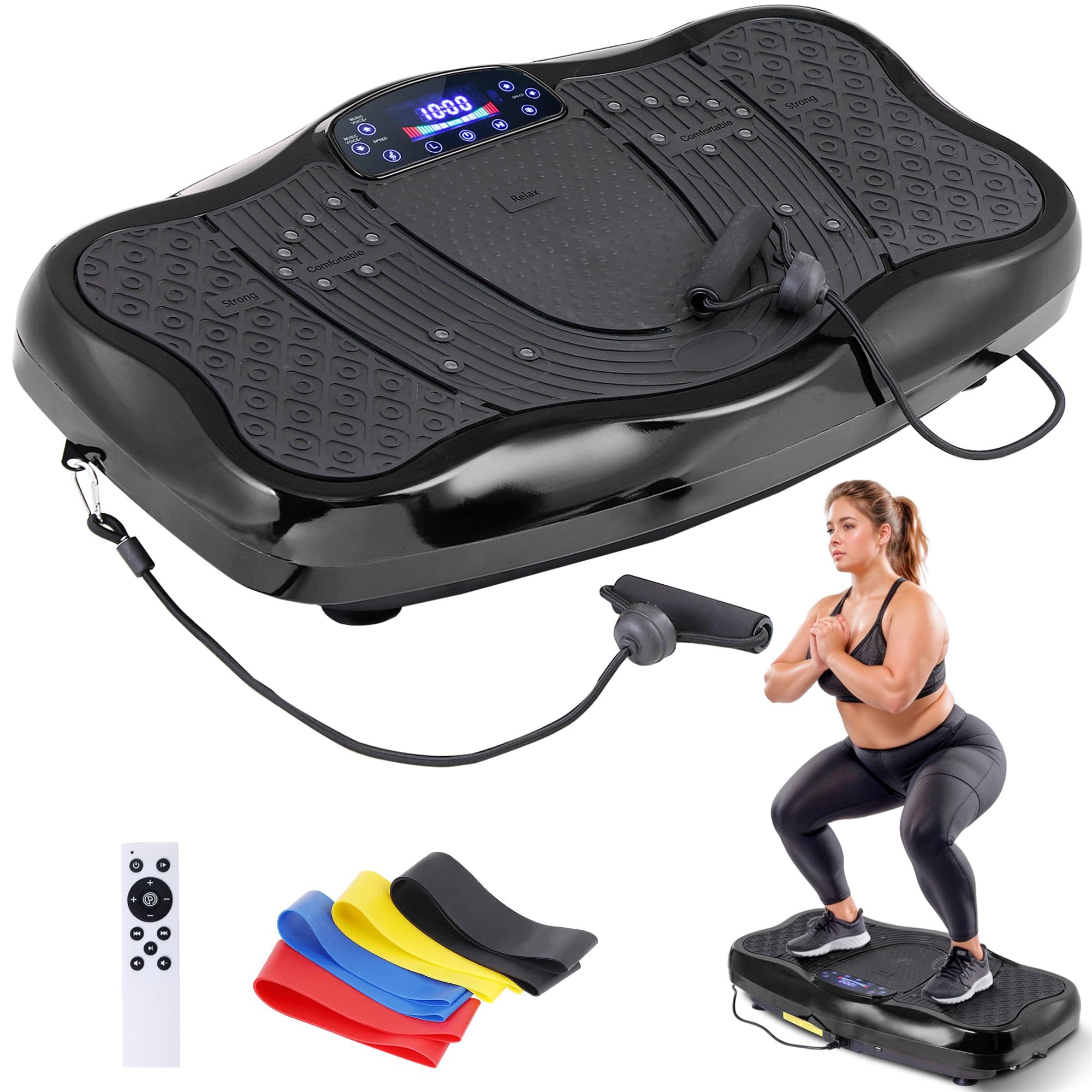 ZENY Vibration Plate Exercise Machine Full Body Vibration Platform for Home Workout Weight Loss Lymphatic Drainage Body Shaping