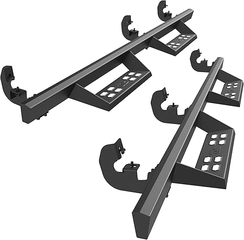 TAC - Estribos de francotirador compatibles con Chevy ColoradoGMC Canyon Crew Cab 2015-2024, camioneta Pickup de 4 pulgadas, textura fina, escalones