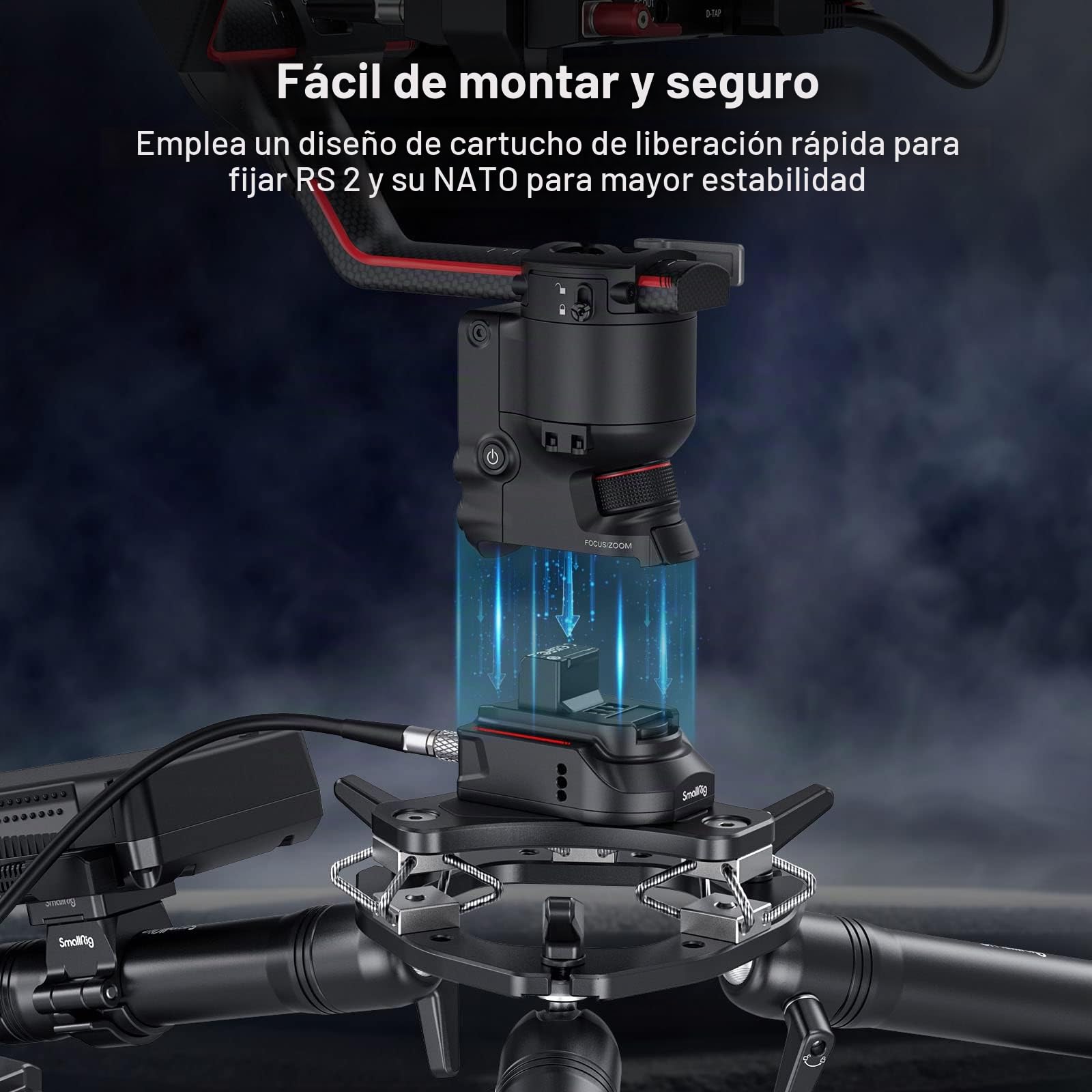 SMALLRIG Placa Base de Fuente de Alimentación para Cardán dji RS 2, Solución de Alimentación Externa para RS 2-3252