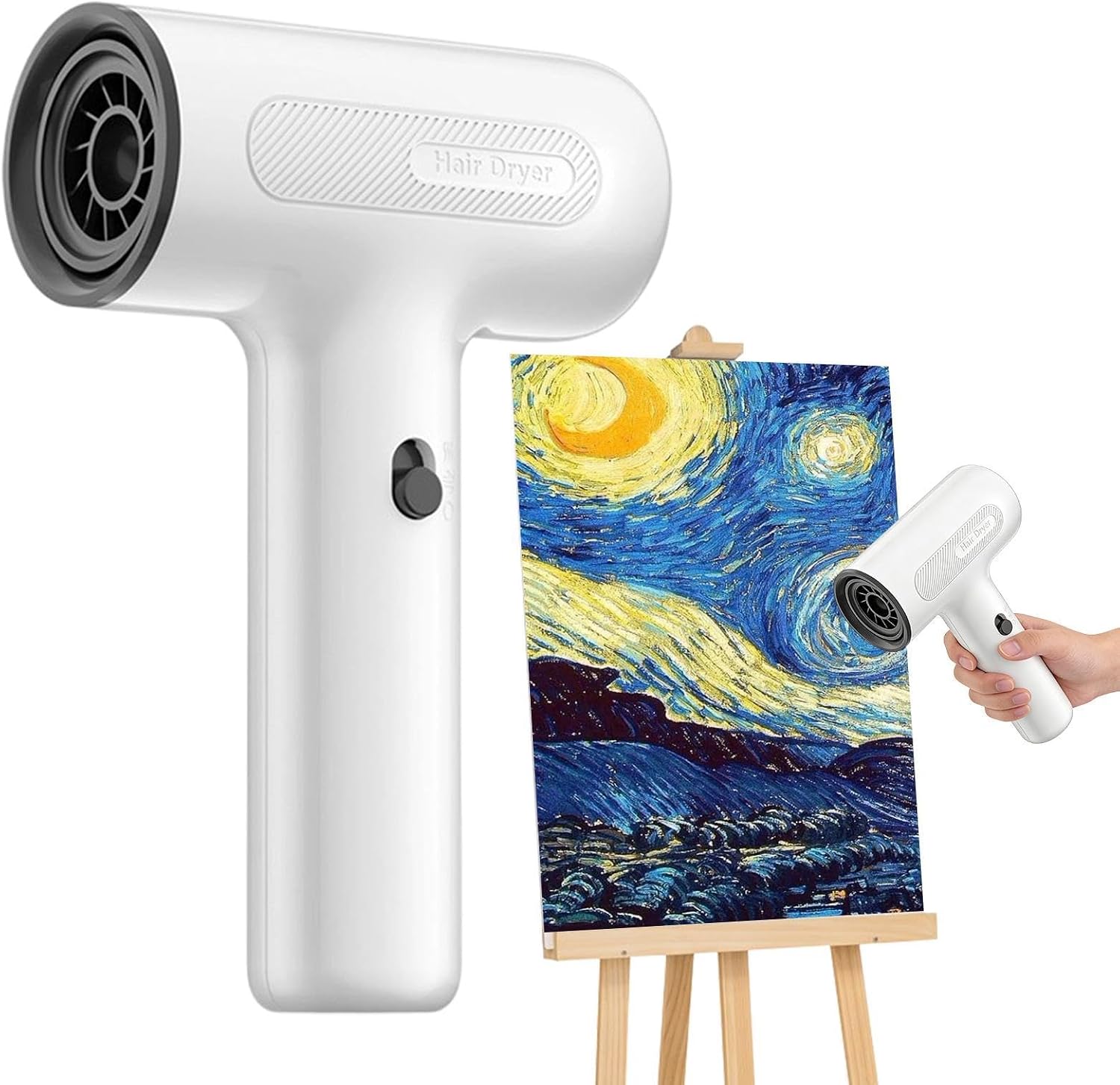 USB Rechargeable Blower, Paint Dryer Device, 350g Craft Air Blower for Hair Styling Resin Art Epoxy Curing Embossing DIY Projects Home Workshop Reliable Premium Universal Sturdy