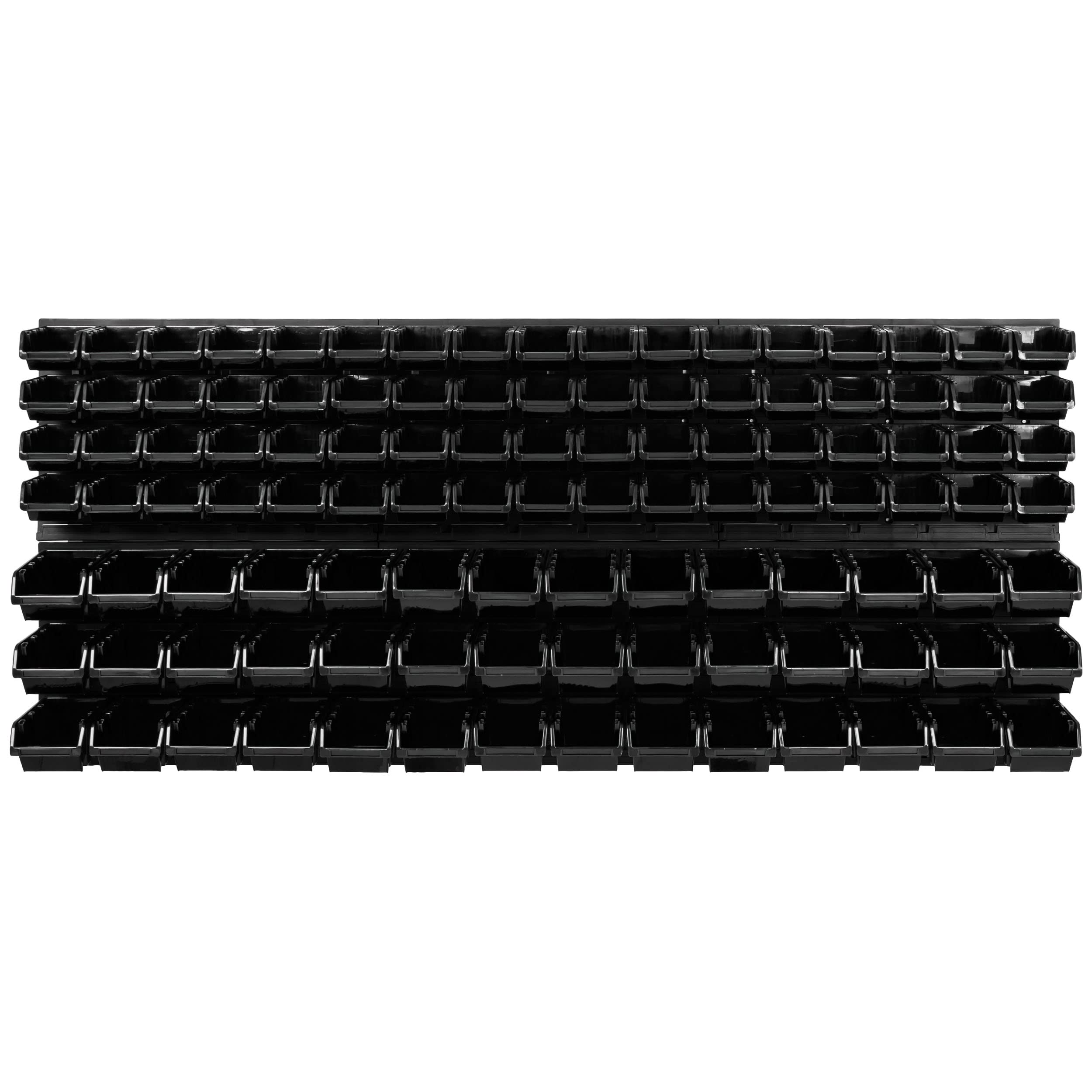 System magazynowy regał warsztatowy | 172 x 78 cm | 110 szt. | regał ścienny z pojemnikami do układania - płyty ścienne ekstra mocny regał na przedmioty ściana magazynowa regał magazynowy regał garażowy