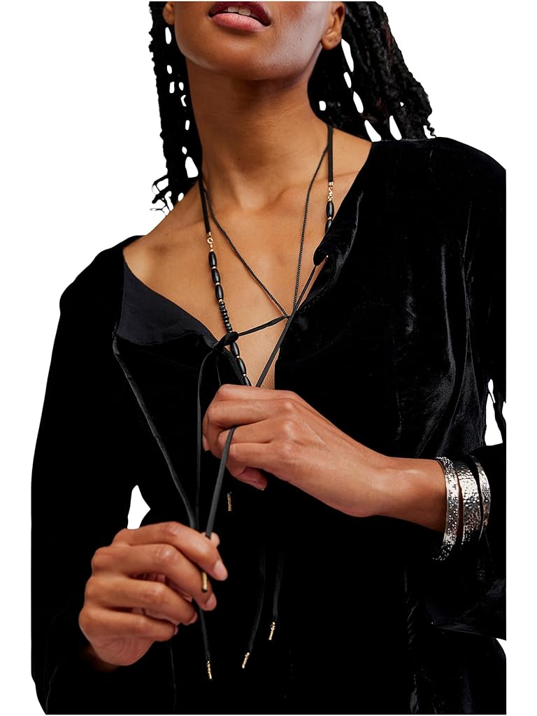 Black Free People Linney Velvet Mini