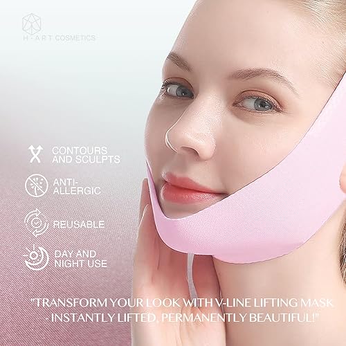 Miniatura 2 de Máscara de elevación de línea V con antienvejecimiento como se ve en la televisión, reductor de barbilla doble, máscara facial adelgazante en forma
