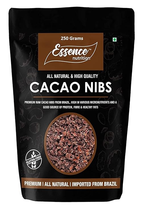 Essence Nutrition Unsweetened Cacao Nibs (250 Grams) Imported from