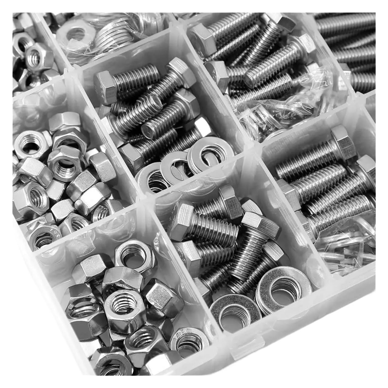 Set Screw Assortment Kit 579PCS 304 Stainless Steel Hex Heavy Duty Bolts Hardware Set for Homeowners,DIYers,Mechanics,Industrial Workers