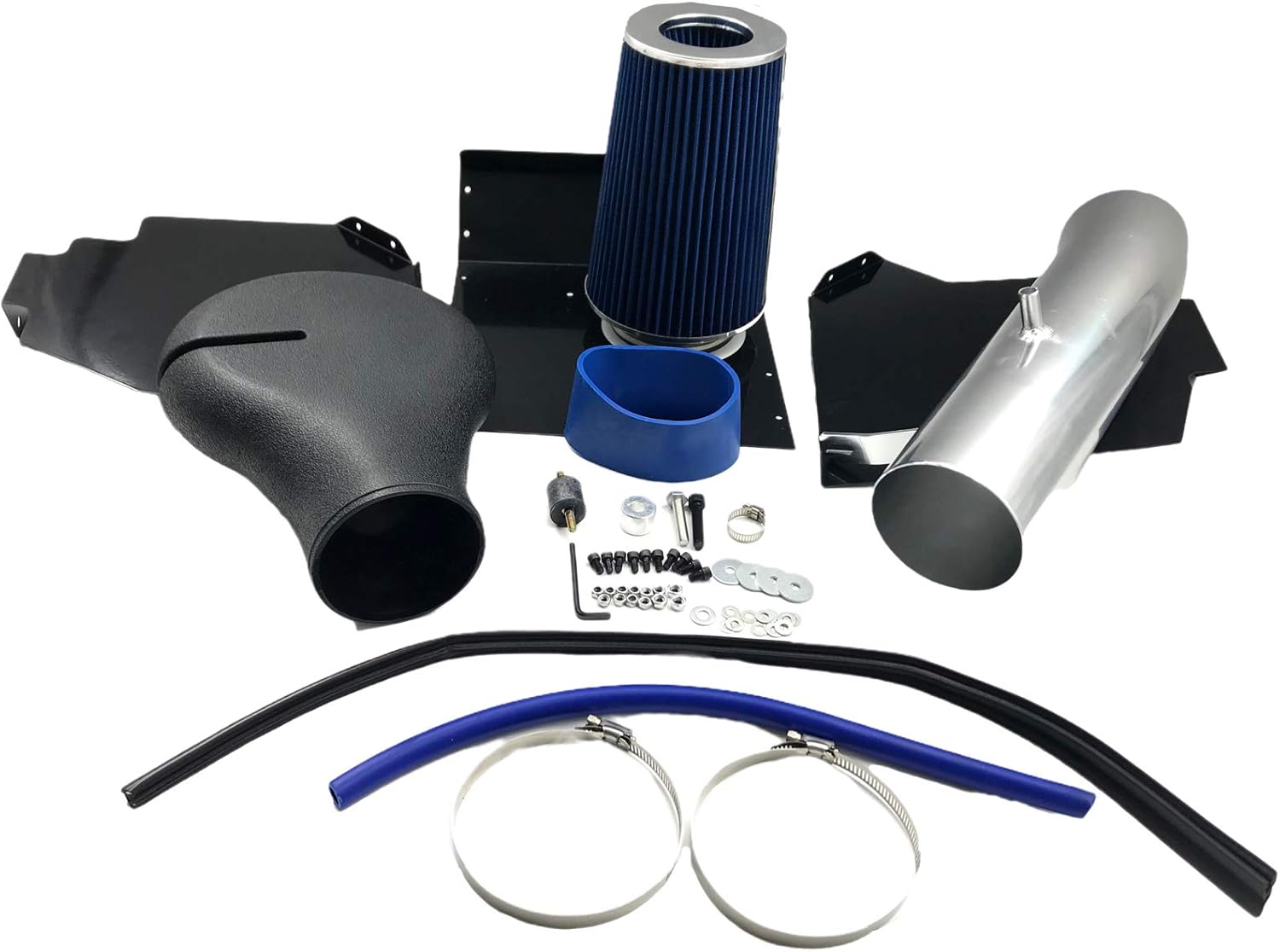 Cold Air Intake Kit with Filter fit for Dodge 1994-2001 Ram 1500 & 1994-2002 Ram 2500 V8 5.2L 5.9L Silver & Blue