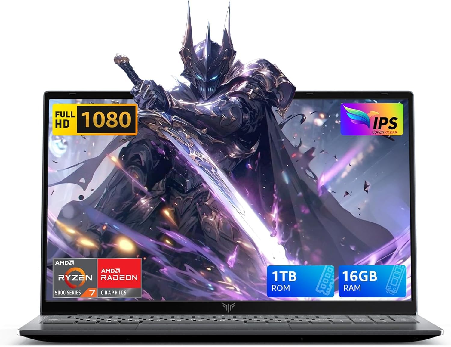KAIGERR Laptop, Laptop Computer, ΑΜD Ryzen 7 5700U(8C/16T, Up to 4.3GHz), 16GB RAM 512GB NVMe SSD, 15.6-in IPS Laptop, WiF...