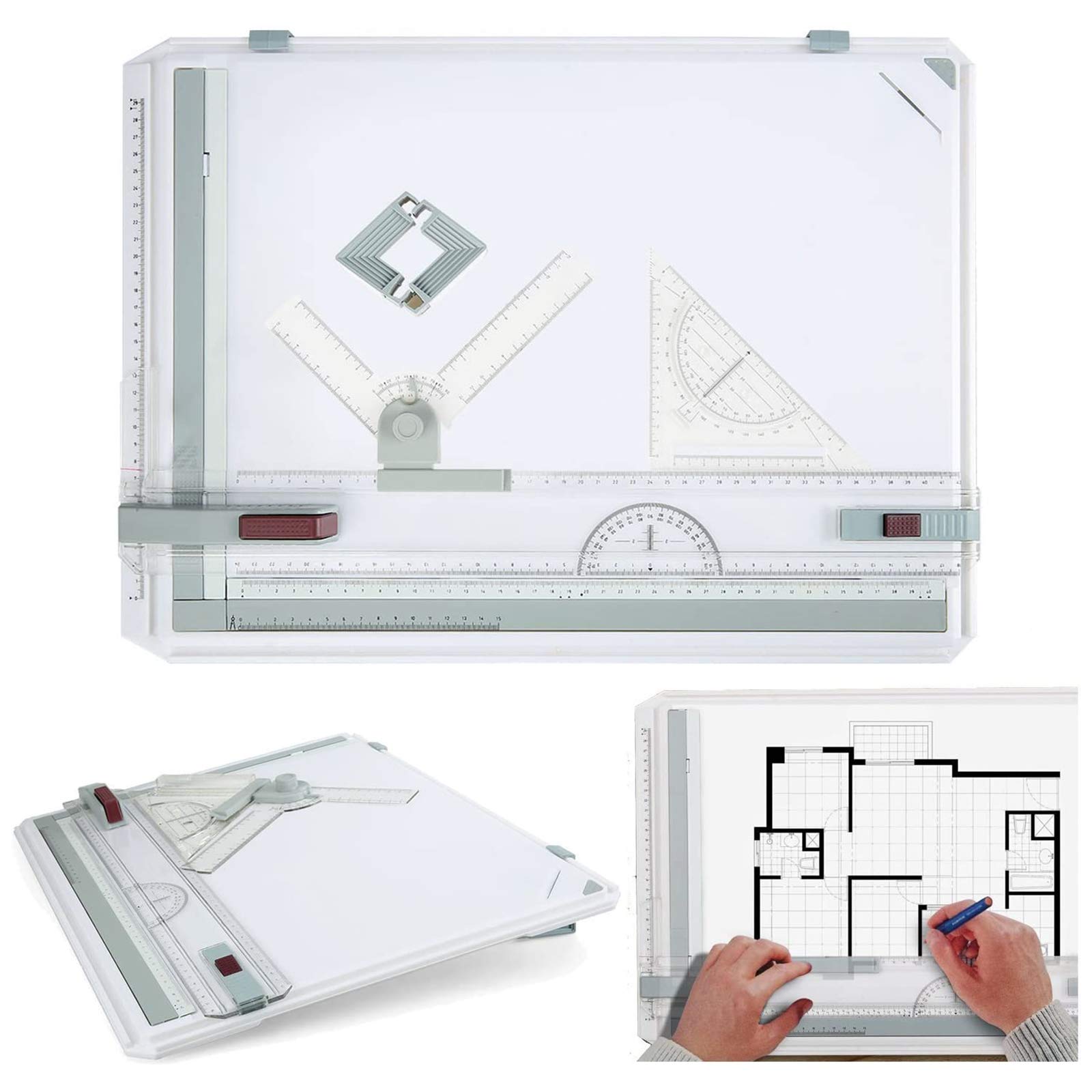 Buy A3 Drawing Board Set, TEHEO Drafting Table MultiFunction Painting