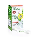 Xlear Natural Xylitol Sinus Rinse Refill, Neti Pot Saline Packets - Nose Cleaner for Fast Pressure and Congestion Relief, Works with Most Nasal Irrigation Systems, 50 Count (Pack of 1)