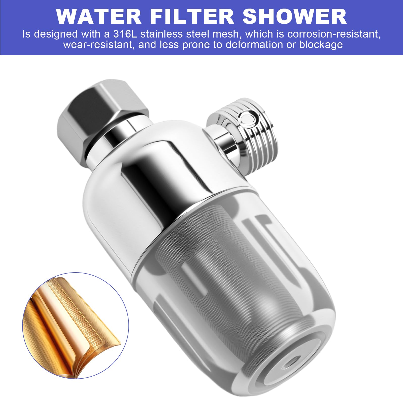 2 sztuki filtrów do wody, filtr wstępny do systemu wodnego z taśmą uszczelniającą i elementem filtrującym ze stali nierdzewnej 40μm do podgrzewaczy wody, toalety, pralki, kranu