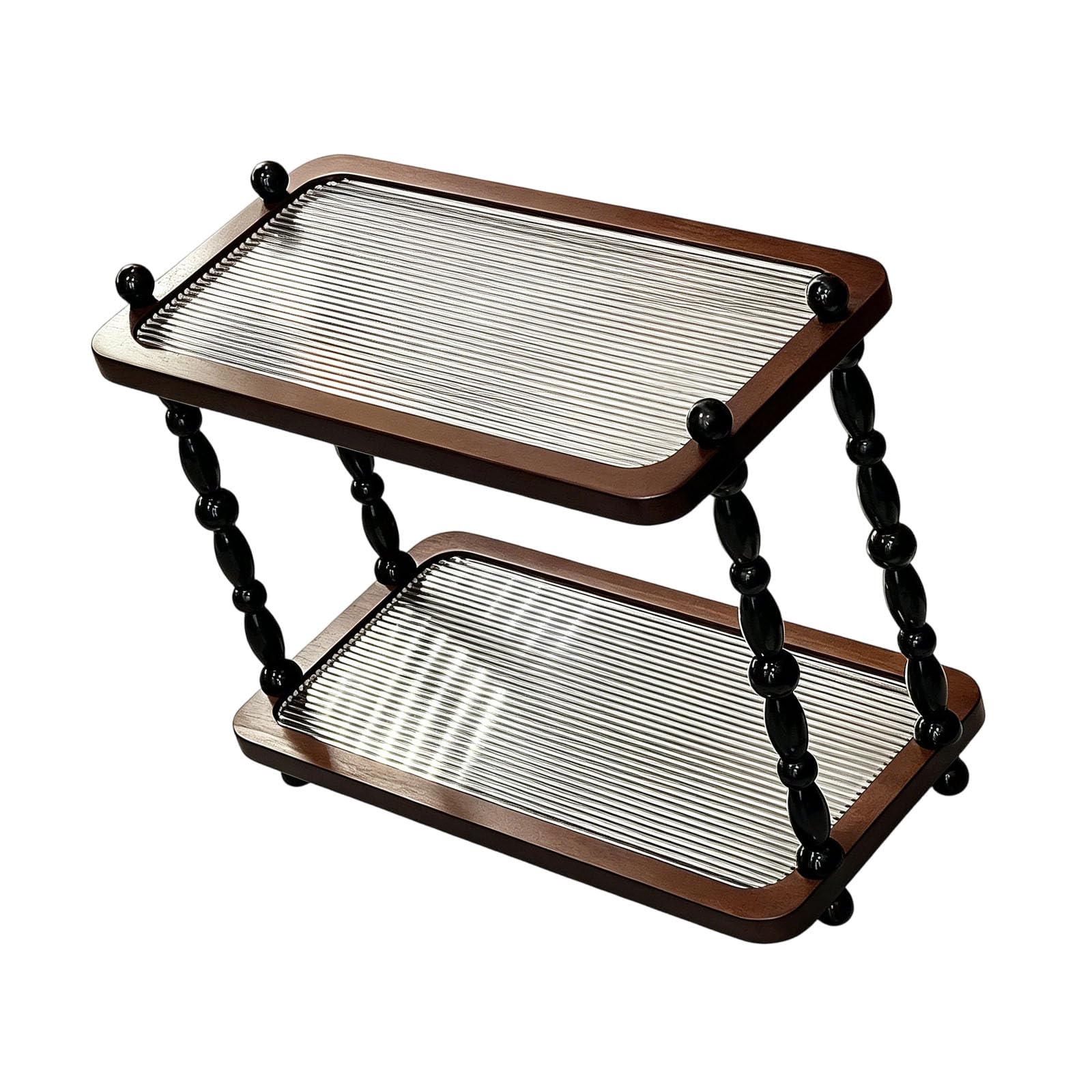 PANGBOER Bathroom Counter Shelf Organizer, Double Layer Freestanding Display Stand for Daily Essentials, 13.4 X 6.7 X 10.2 in Makeup Shelf Sink Counter Rack Tabletop Stand Home
