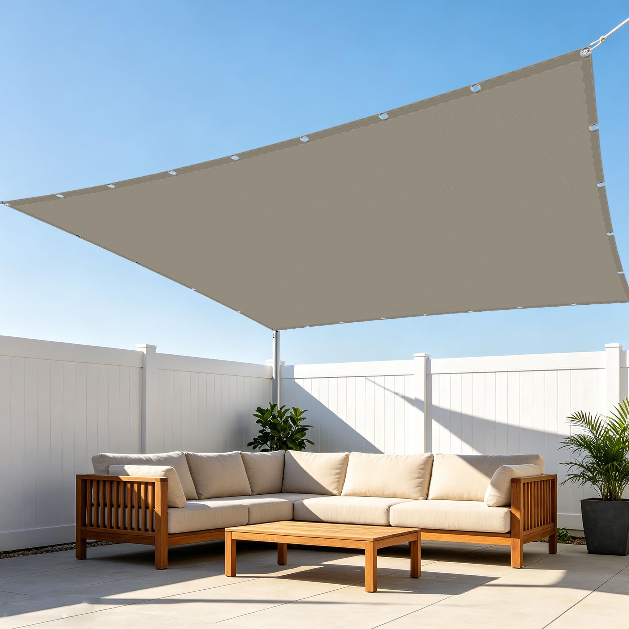 Voiles d'ombrage de balcon pour ombrager un patio avec cordons