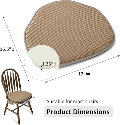 Miniatura 4 de Shinnwa Cojín de asiento para sillas de cocina cojines antideslizantes para sillas de viento almohadillas para sillas de casa de campo para comedor