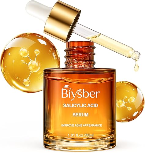 BIYSBER Salicylic Acid 2% Serum Solution for Face: Gently Exfoliating Facial Serum for Acne,Blackhead & Open Pores & Reduces Excess Oil - Hydrating& Soothing Skin Care Serum for Acne Prone&Oily Skin