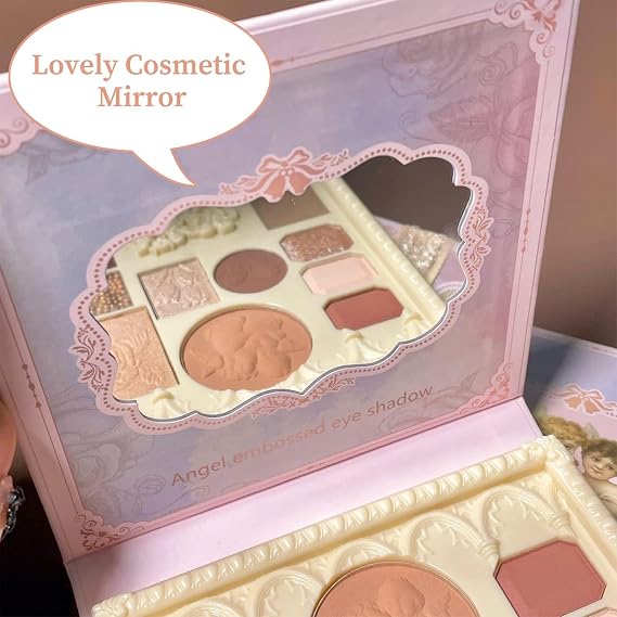 Xspring Eyeshadow Palette, 10 Colors Vintage Cameo Eyeshadow Palette, Nude Eyeshadow Palettes for Women, Matte and Shimmer High Pigmented Eyeshadow Long Lasting Mixable Makeup Palettes