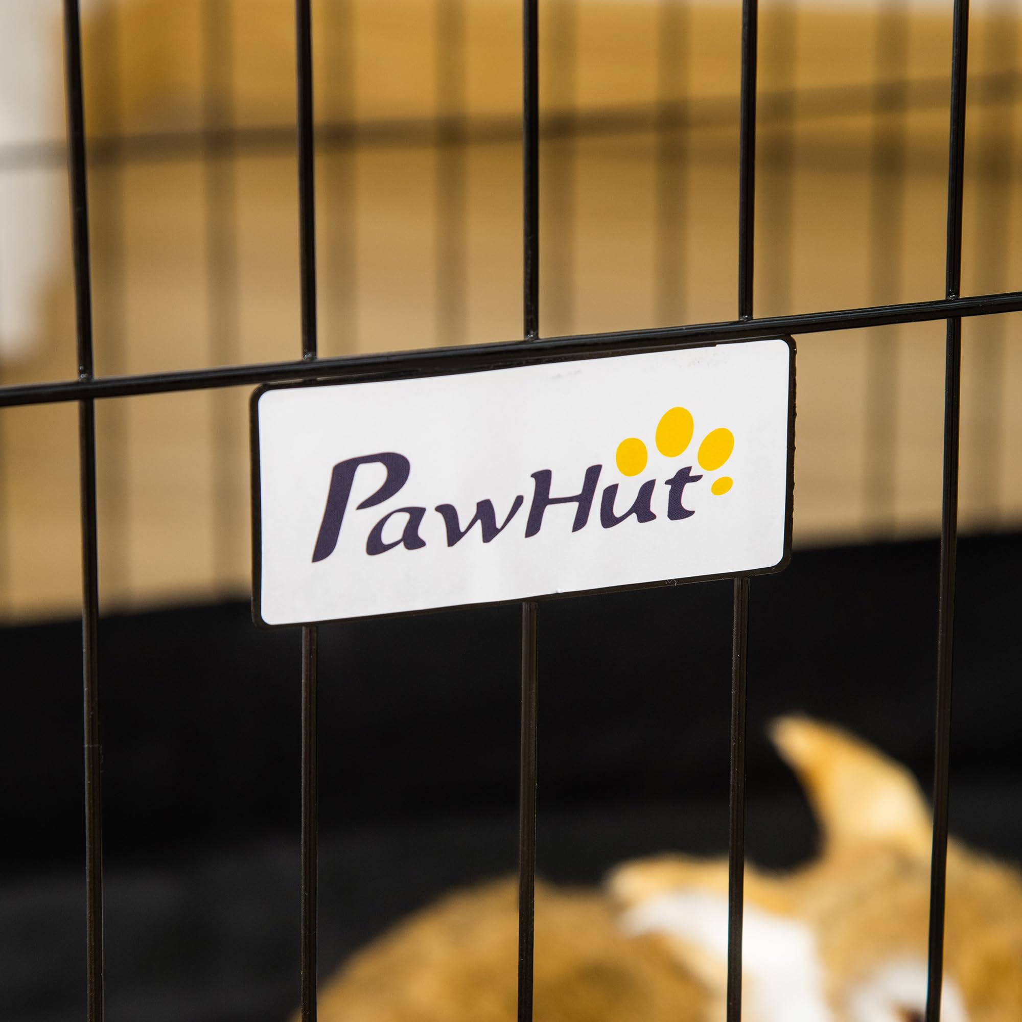 PawHut Cage enclos Lapins Petits Animaux rongeurs Intérieur ou Extérieurs - Parc Clapier à Lapin - Bache Protection Inclus - 90 x 75 x 75 cm