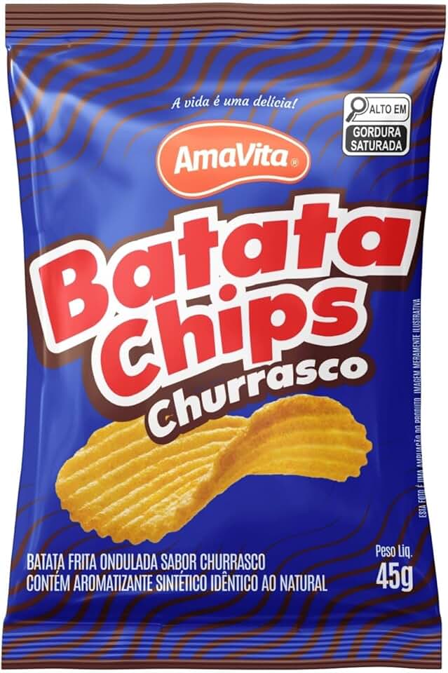 BATATA CHIPS ONDULADA SABOR CHURRASCO 45G