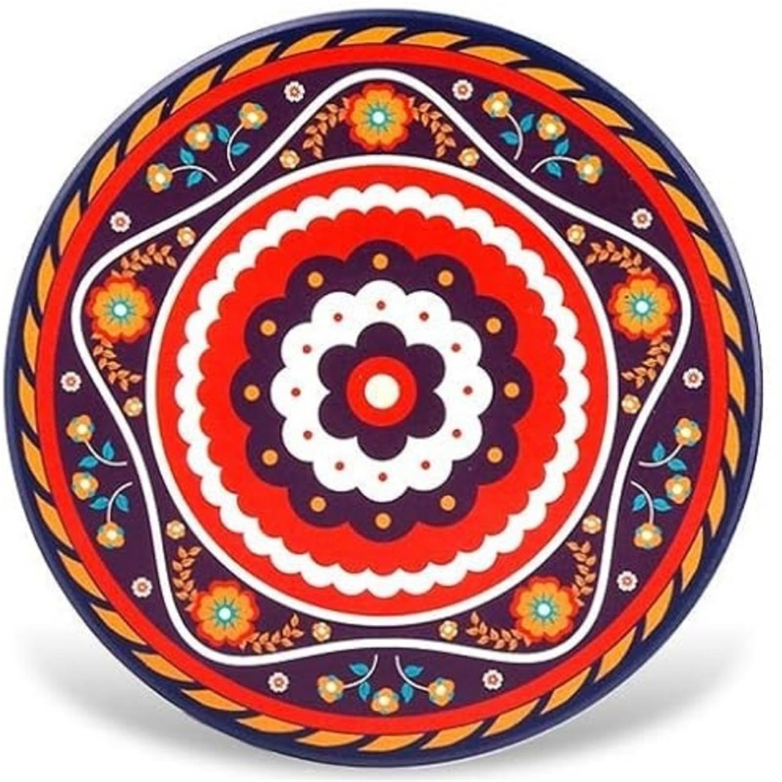 Coasters For Drinks For Mandala Ceramic With Cork Base For Housewarming Birthday for kitchen(Color3,9x9cm)