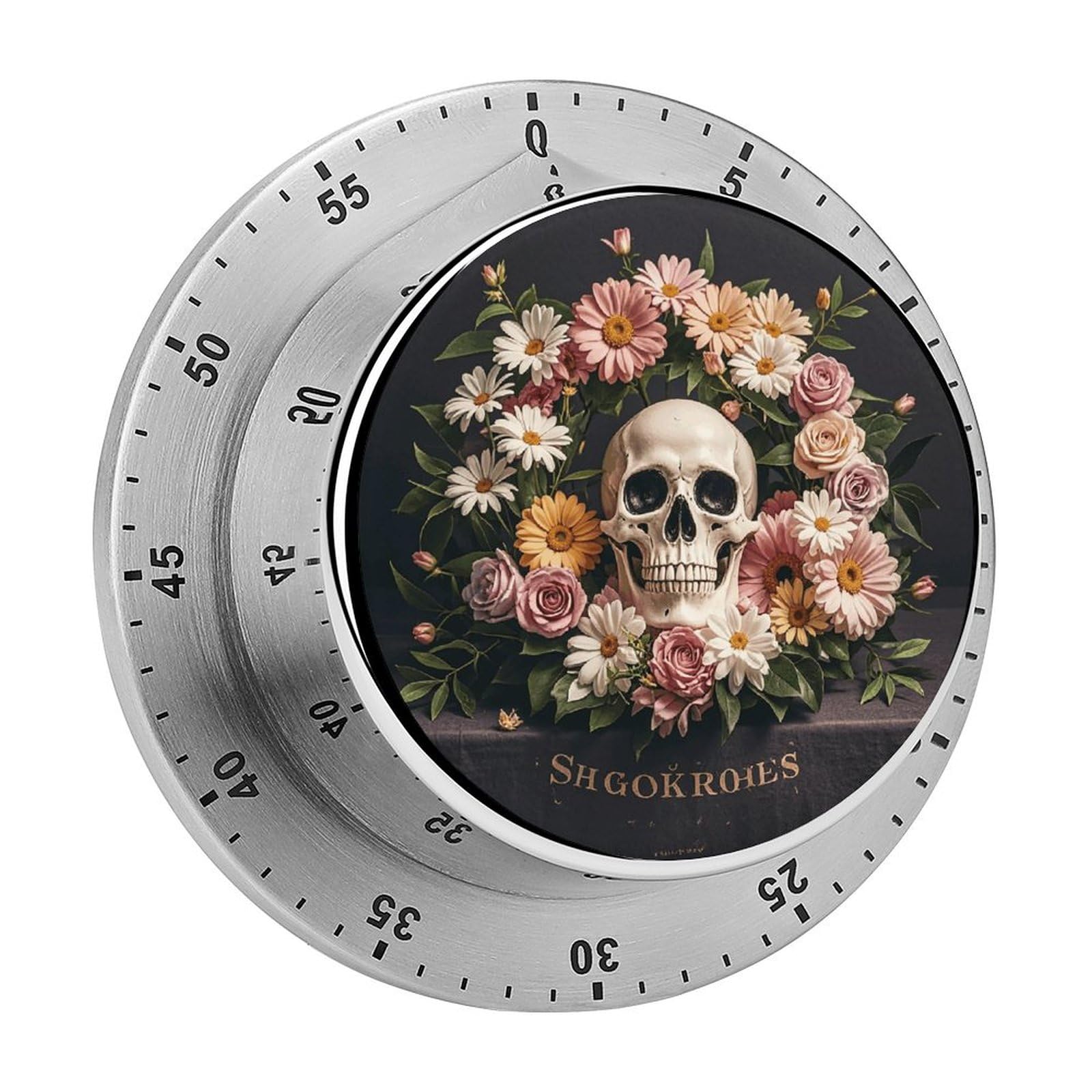 Bonsai Tree Sugar Skull Printed Waterproof Christmas Timer with Loud Alarm Outdoor Timer for Cooking Exercise Baking