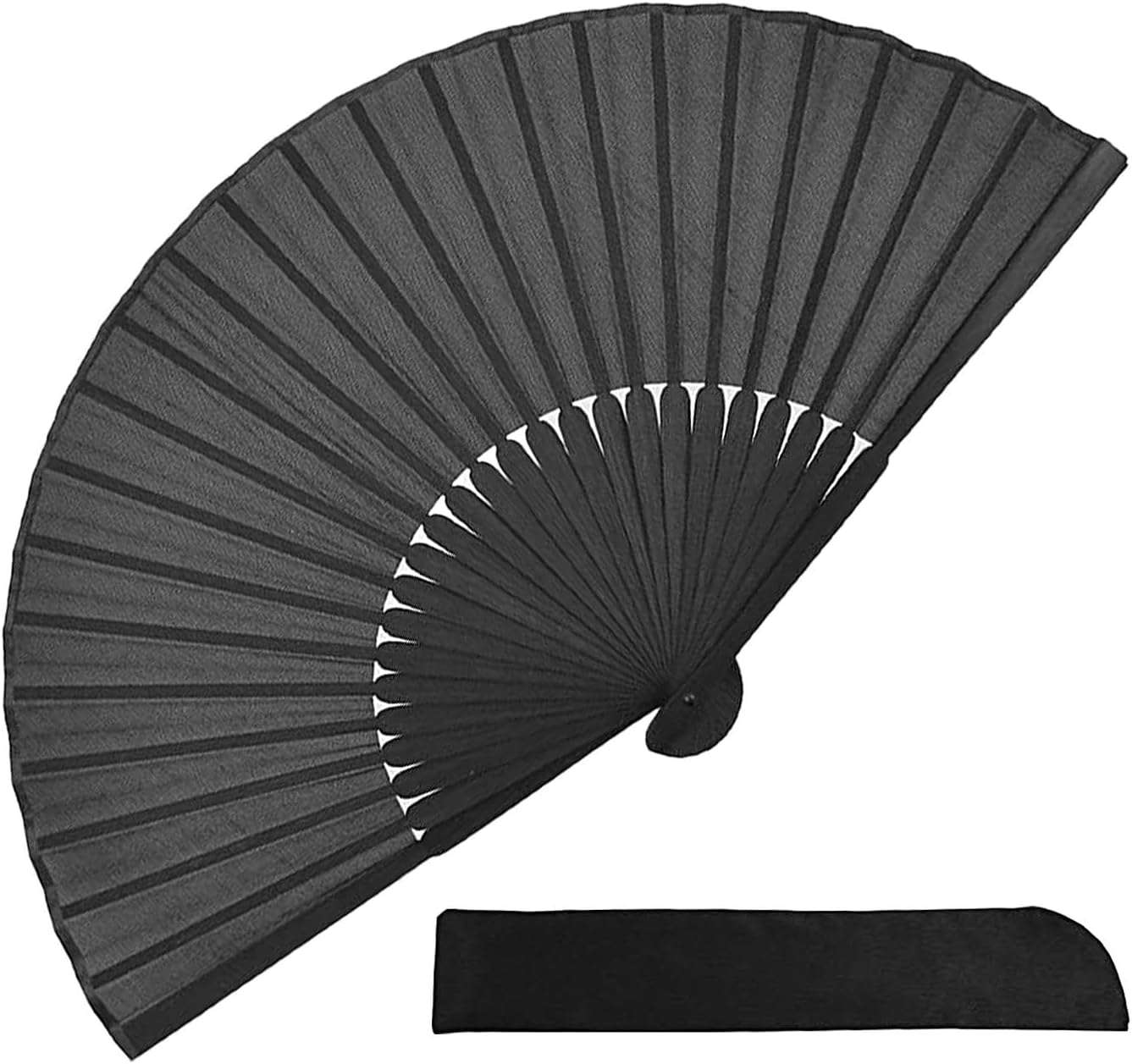 Foldable Fan | Hinge Fan | Summer Fan | Handheld Travel Fan, Black Folding Fan, Outdoor Foldable Fan, Classroom Hand Fan, Convenient Portable Fan, Folding Fan for Travel