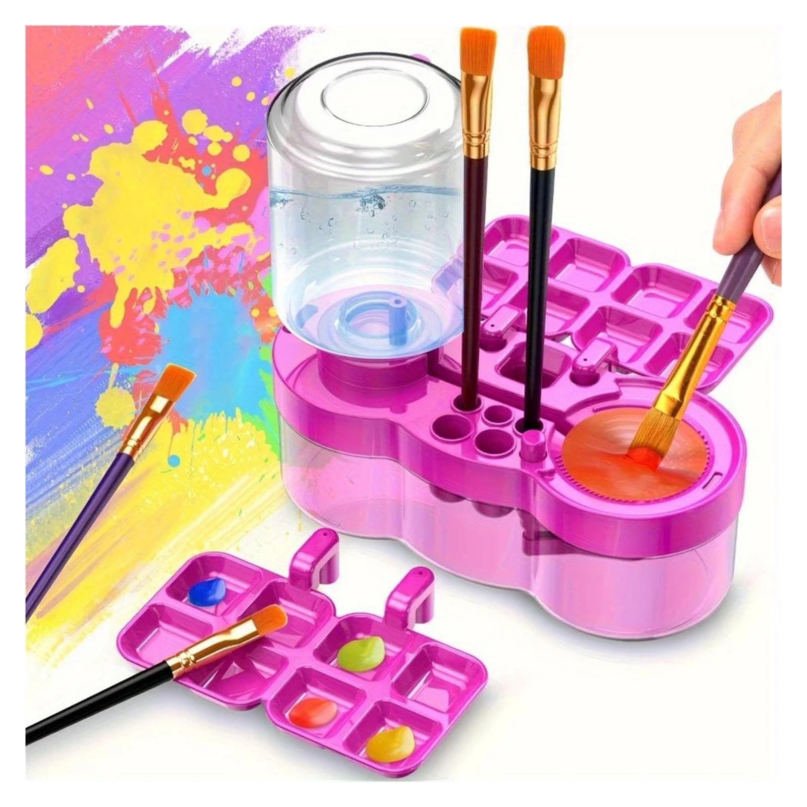 Vaso Para Limpiar Pinceles Limpiador de pinceles con paleta